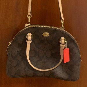 Coach Peyton Signature Mini Dome Satchel Crossbody